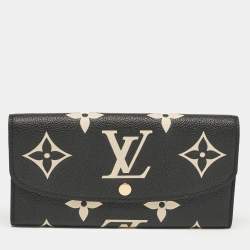 Louis Vuitton Black/Beige Giant Monogram Empreinte Leather Emilie Wallet