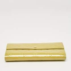 Louis Vuitton Vert Impression Monogram Vernis Sarah Wallet