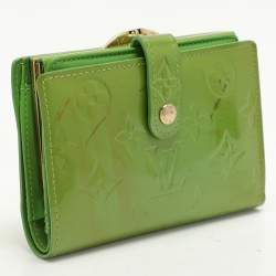 Louis Vuitton Vert Tonic Monogram Vernis Port Feuille Vienoise French Purse Wallet