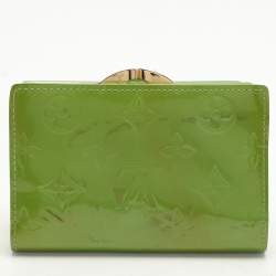 Louis Vuitton Vert Tonic Monogram Vernis Port Feuille Vienoise French Purse Wallet