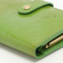 Louis Vuitton Vert Tonic Monogram Vernis Port Feuille Vienoise French Purse Wallet