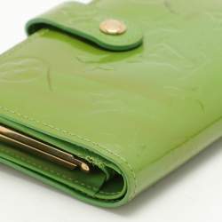 Louis Vuitton Vert Tonic Monogram Vernis Port Feuille Vienoise French Purse Wallet