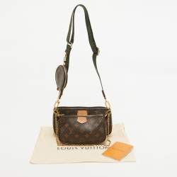 Pre Owned Louis Vuitton Khaki Monogram Canvas Multi Pochette Accessories Bag