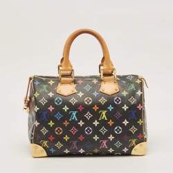 Pre Owned Louis Vuitton Black Monogram Multicolore Canvas Speedy 30 Bag