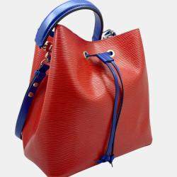 Louis Vuitton Leather Red Blue Neonoe Epi Shoulder Bag