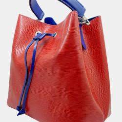 Louis Vuitton Leather Red Blue Neonoe Epi Shoulder Bag