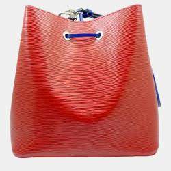 Louis Vuitton Leather Red Blue Neonoe Epi Shoulder Bag