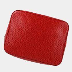 مملوكة مسبقًا Louis Vuitton Red Epi Petite Noe Bucket Shoulder Bag