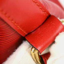 مملوكة مسبقًا Louis Vuitton Red Epi Petite Noe Bucket Shoulder Bag