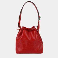 مملوكة مسبقًا Louis Vuitton Red Epi Petite Noe Bucket Shoulder Bag