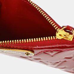 Louis Vuitton Red Vernis Pochette Cles NM Coin Purse Wallet