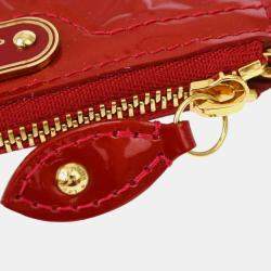 Louis Vuitton Red Vernis Pochette Cles NM Coin Purse Wallet