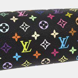 Louis Vuitton Black Monogram Multicolor Pochette Cosmetic Bag