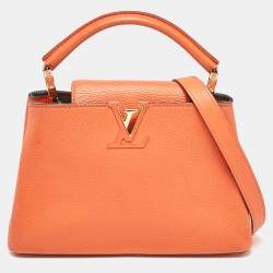 Louis Vuitton Orange Taurillon Leather Capucines BB Bag