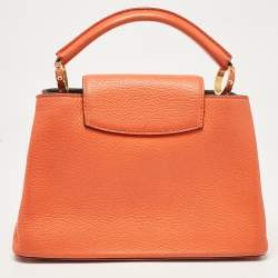 Louis Vuitton Orange Taurillon Leather Capucines BB Bag