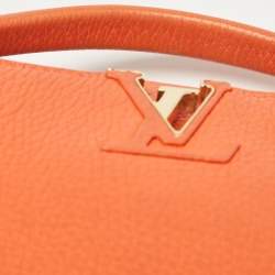 Louis Vuitton Orange Taurillon Leather Capucines BB Bag