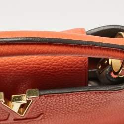 Louis Vuitton Orange Taurillon Leather Capucines BB Bag