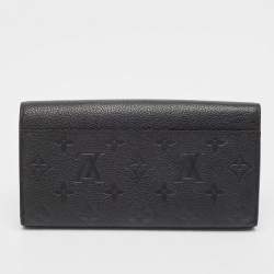 Louis Vuitton Black Monogram Empreinte Leather Sarah Wallet