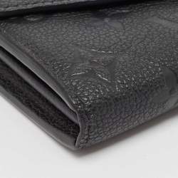 Louis Vuitton Black Monogram Empreinte Leather Sarah Wallet