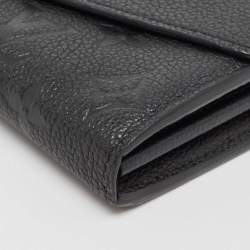 Louis Vuitton Black Monogram Empreinte Leather Sarah Wallet