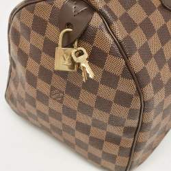 Pre Owned Louis Vuitton Damier Ebene Canvas Speedy 30 Bag