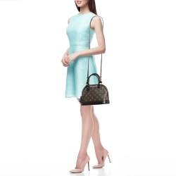 Louis Vuitton Monogram Macassar Canvas Studded Alma BB Bag
