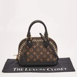 Louis Vuitton Monogram Macassar Canvas Studded Alma BB Bag