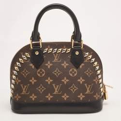 Louis Vuitton Monogram Macassar Canvas Studded Alma BB Bag