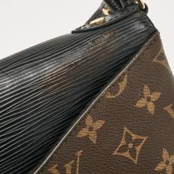 Louis Vuitton Black Epi Leather and Monogram Canvas Saint Michel Bag