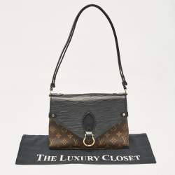 Louis Vuitton Black Epi Leather and Monogram Canvas Saint Michel Bag