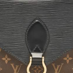 Louis Vuitton Black Epi Leather and Monogram Canvas Saint Michel Bag