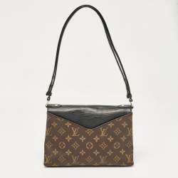 Louis Vuitton Black Epi Leather and Monogram Canvas Saint Michel Bag