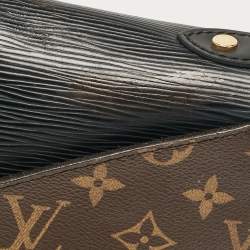 Louis Vuitton Black Epi Leather and Monogram Canvas Saint Michel Bag