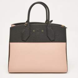 Louis Vuitton Black/Pink Leather City Steamer MM Bag