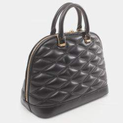 Louis Vuitton Black Leather Maltage Alma PM Handbag