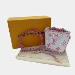 Louis Vuitton White Pink Monogram By The Pool Nano Noe Handbag
