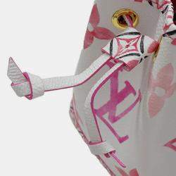 Louis Vuitton White Pink Monogram By The Pool Nano Noe Handbag