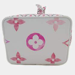 Louis Vuitton White Pink Monogram By The Pool Nano Noe Handbag