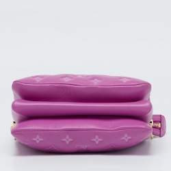 مملوكة مسبقًا Louis Vuitton Orchid Monogram Embossed Puffy Leather Coussin BB Bag