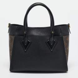 Pre Owned Louis Vuitton Black Monogram Canvas and Leather On My Side PM Bag