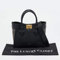Pre Owned Louis Vuitton Black Monogram Canvas and Leather On My Side PM Bag