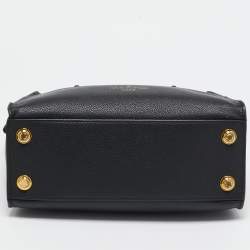 Pre Owned Louis Vuitton Black Monogram Canvas and Leather On My Side PM Bag