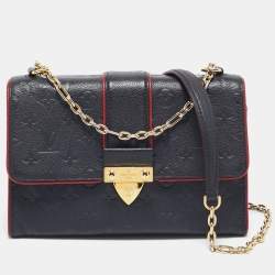 Pre Owned Louis Vuitton Marine Rouge Monogram Empreinte Leather Saint Sulpice PM Bag