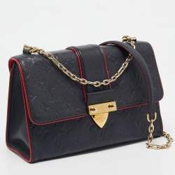 Pre Owned Louis Vuitton Marine Rouge Monogram Empreinte Leather Saint Sulpice PM Bag