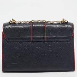 Pre Owned Louis Vuitton Marine Rouge Monogram Empreinte Leather Saint Sulpice PM Bag