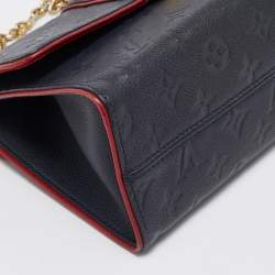 Pre Owned Louis Vuitton Marine Rouge Monogram Empreinte Leather Saint Sulpice PM Bag