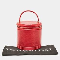 Louis Vuitton Red Epi Leather Cannes Vanity Case Bag