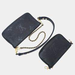 Pre Owned Louis Vuitton Noir Monogram Empreinte Multi Pochette Accessoires Shoulder Bag