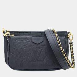 Pre Owned Louis Vuitton Noir Monogram Empreinte Multi Pochette Accessoires Shoulder Bag