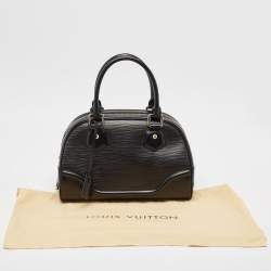 Louis Vuitton Black Epi Leather Bowling Montaigne PM Bag